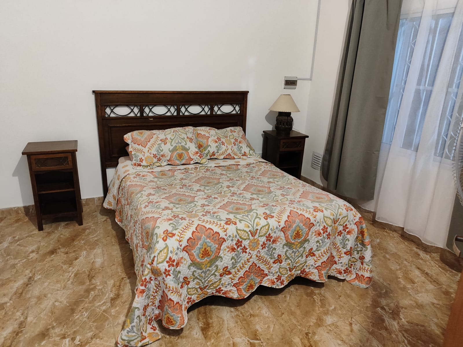 Habitación con cama doble en Rincón Pampeano